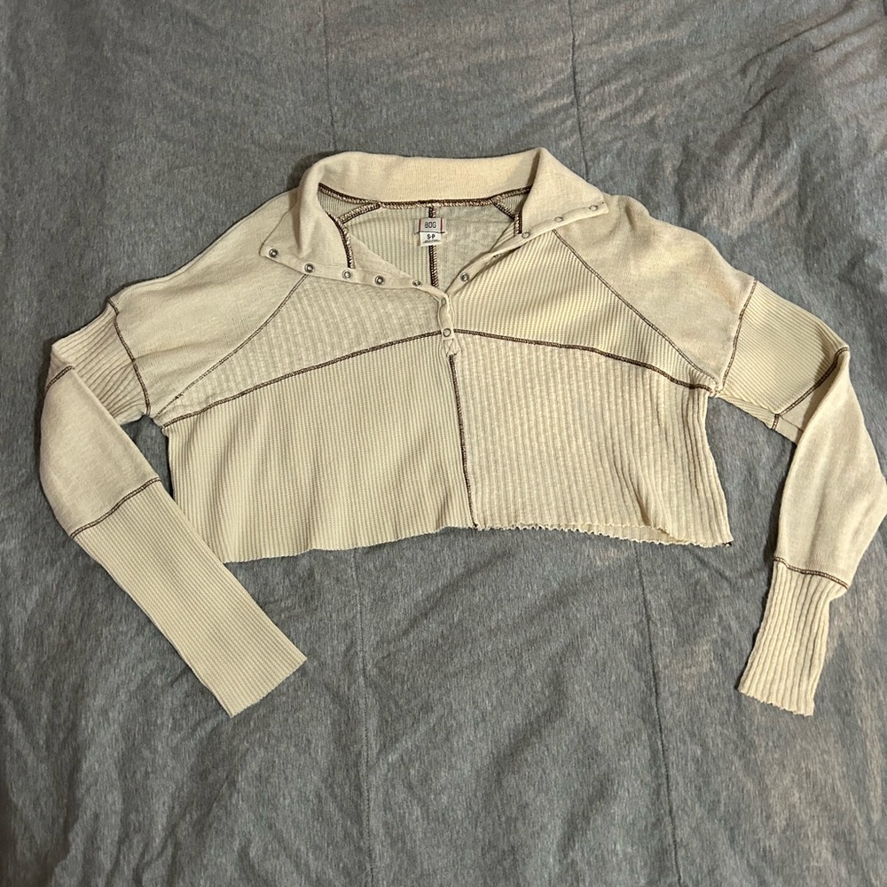 Urban Outfitters BDG cropped collared long sleeve